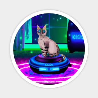 Cyberpunk Kitty Magnet